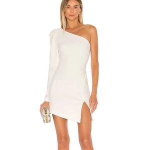 Michael Costello x REVOLVE Fabian Mini Dress in Ivory NWT $188 M